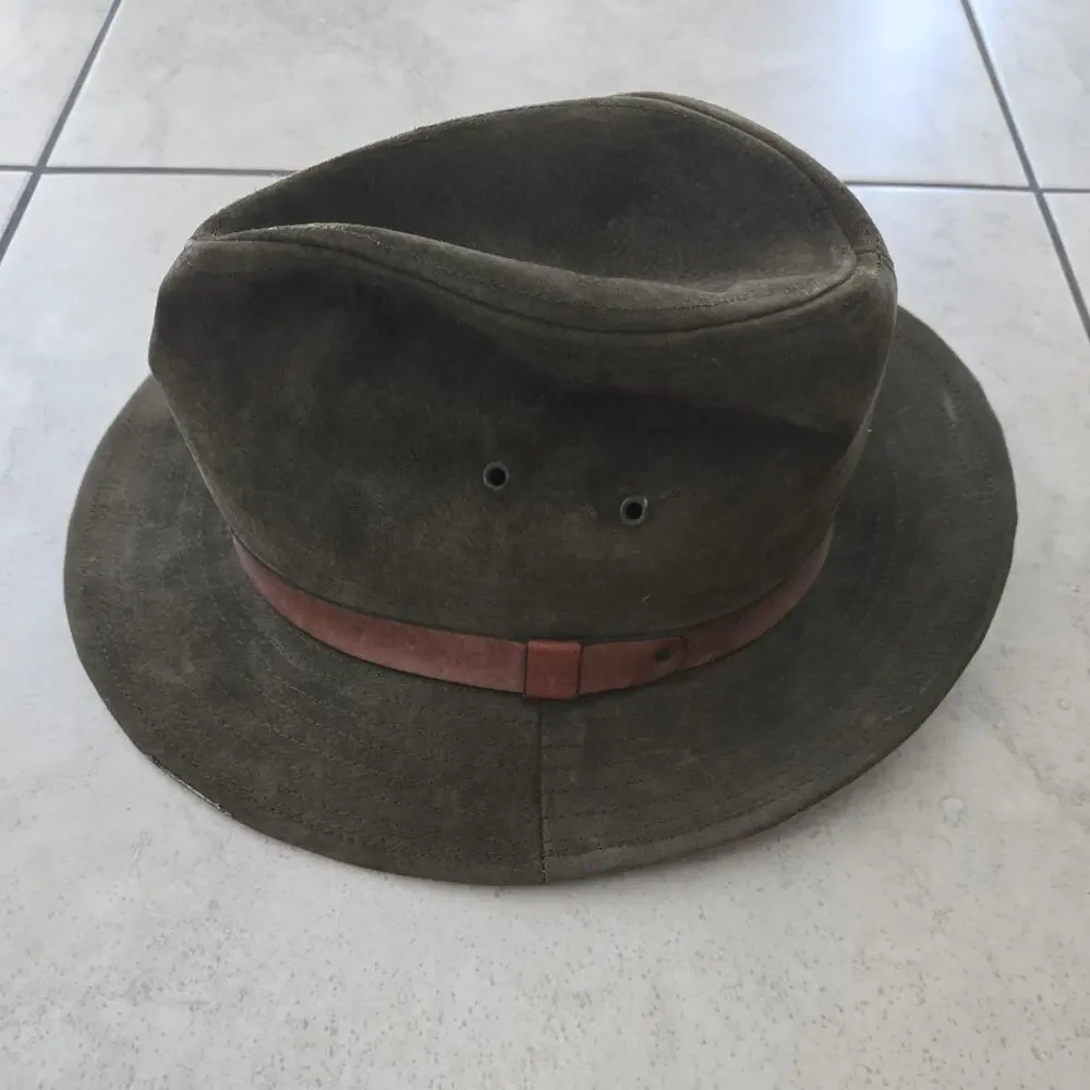 vintage Boy Scout Campaigner Scoutmaster’s Hat sz m suede leather
